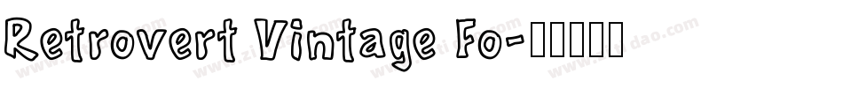 Retrovert Vintage Fo字体转换